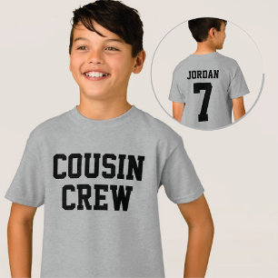 Personalised Cousin Crew Sporty Style T-Shirt