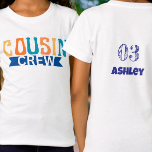 Personalised Cousin Crew summer family vacation T-Shirt