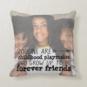 Personalised Cousin Photo Pillow