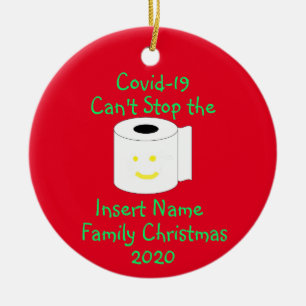 Personalised Covid-19 Can't Stop Christmas Ceramic Tree Decoration
