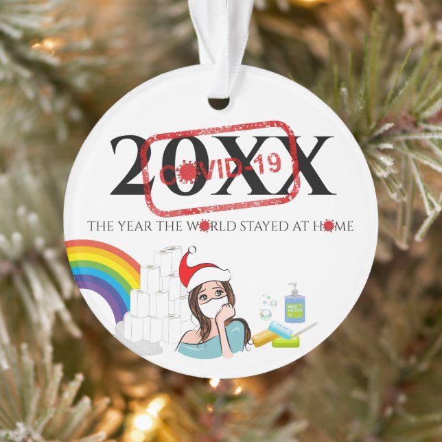 Personalised Covid Christmas Tree Ornament (Tree)