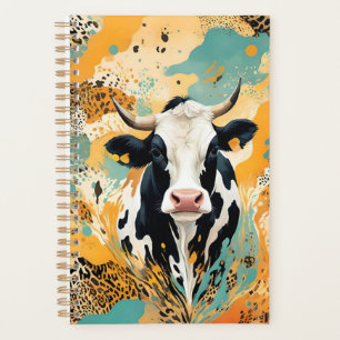 Personalised Cow Animal Print Planner