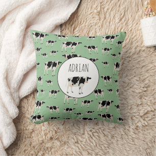 Personalised Cow Farm Animal Pattern Cushion
