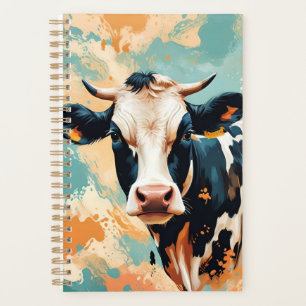 Personalised Cow Portrait Colour Splash Planner