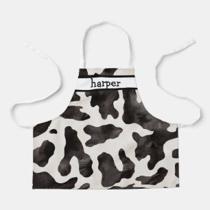 Personalised Cow Print Kids Apron