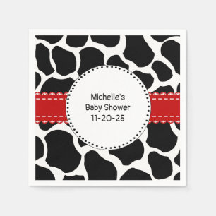 Personalised Cow Print Paper Napkins
