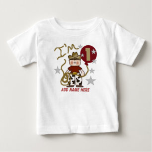 Personalised Cowboy 1st Birthday Tshirt