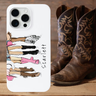 Personalised Cowboy Boots Fashion iPhone 15 Pro Max Case
