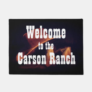 Personalised Cowboy Hat and Boots Doormat