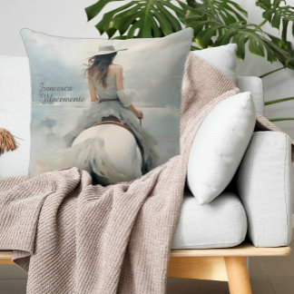 Personalised Cowgirl Beach Pillow Special Gift
