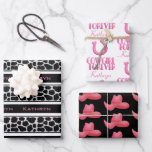 Personalised Cowgirl Forever Wrapping Paper Sheet<br><div class="desc">Add an extra special touch to your gift giving with personalised gift wrap.  Fun cowgirl wrapping paper with easy personalisation.</div>