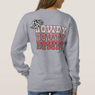 Personalised Cowgirl western hat Howdy Y'all rodeo Sweatshirt