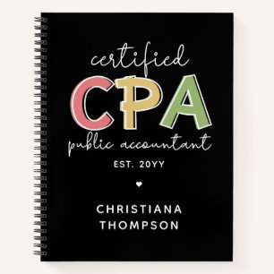 Personalised CPA Certified Public Accountant Gift Notebook