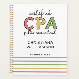 Personalised CPA Certified Public Accountant Gift Planner