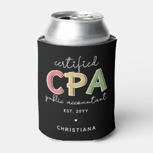 Personalised CPA Certified Public Accountant Gifts Can Cooler