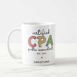 Personalised CPA Certified Public Accountant Gifts Coffee Mug