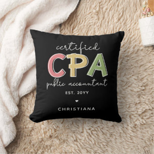 Personalised CPA Certified Public Accountant Gifts Cushion