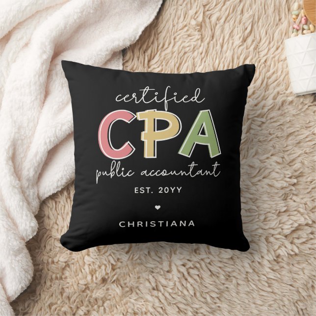 Personalised CPA Certified Public Accountant Gifts Cushion (Blanket)