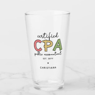 Personalised CPA Certified Public Accountant Gifts Glass