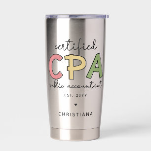 Personalised CPA Certified Public Accountant Gifts Insulated Tumbler