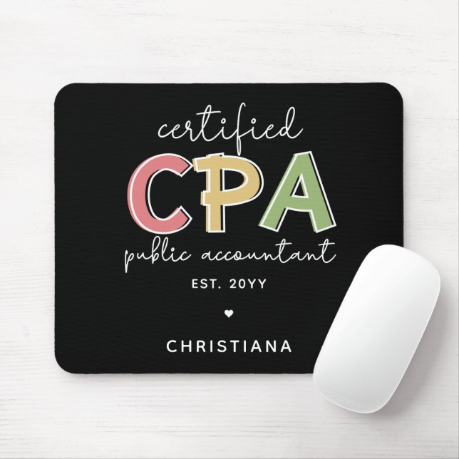 Personalised CPA Certified Public Accountant Gifts Mouse Mat (With Mouse)