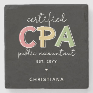 Personalised CPA Certified Public Accountant Gifts Stone Coaster