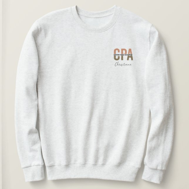 Personalised CPA Certified Public Accountant Sweatshirt (Design Front)