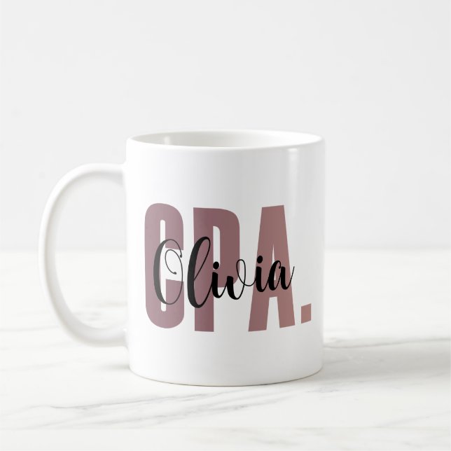 Personalised CPA Gift ,Accountant, CPA Gift  Coffee Mug (Left)