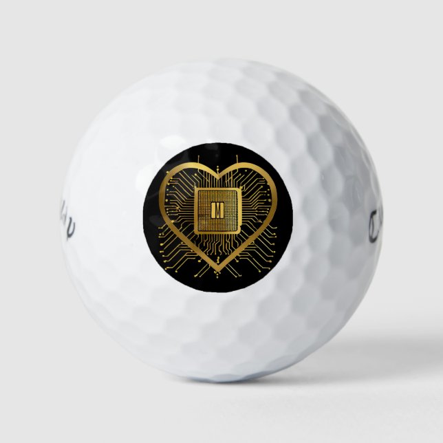 Personalised CPU Heart Callaway Warbird Golf Balls (Front)