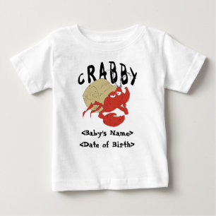 Personalised Crabby New Baby T-Shirt
