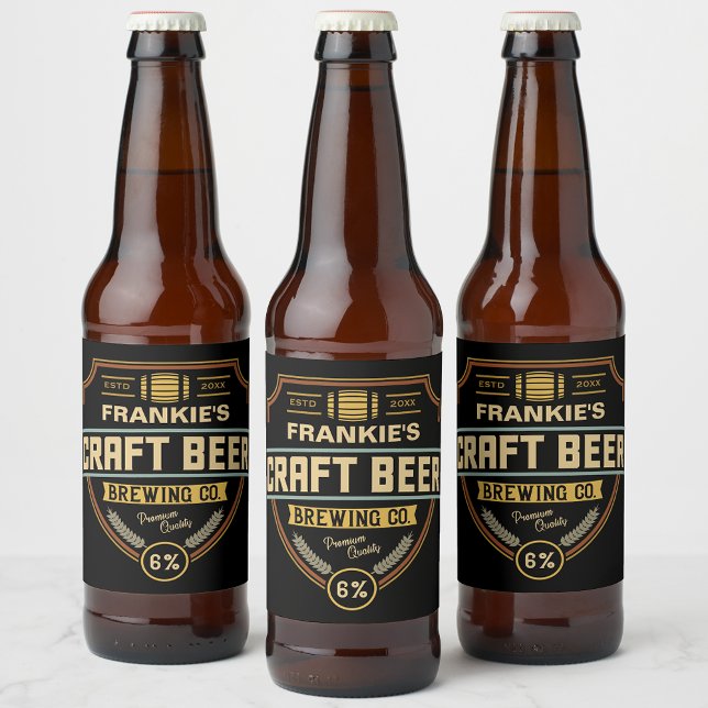 Personalised Craft Beer Label Brewing Company Bar  (Creator Uploaded)