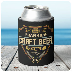 Personalised Craft Beer Label Brewing Company Bar  Can Cooler