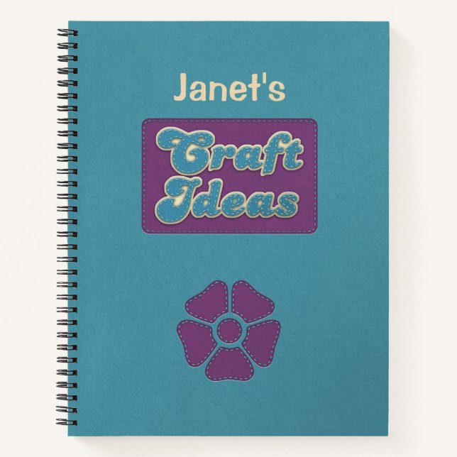 Personalised Craft Ideas Notebook (Front)