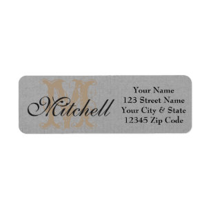 Personalised craft paper return address labels