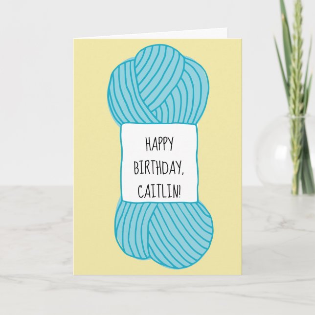 Personalised Crafty Lady Birthday Card (Front)