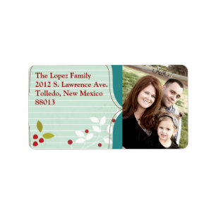 Personalised Cranberry Christmas Mailing Label