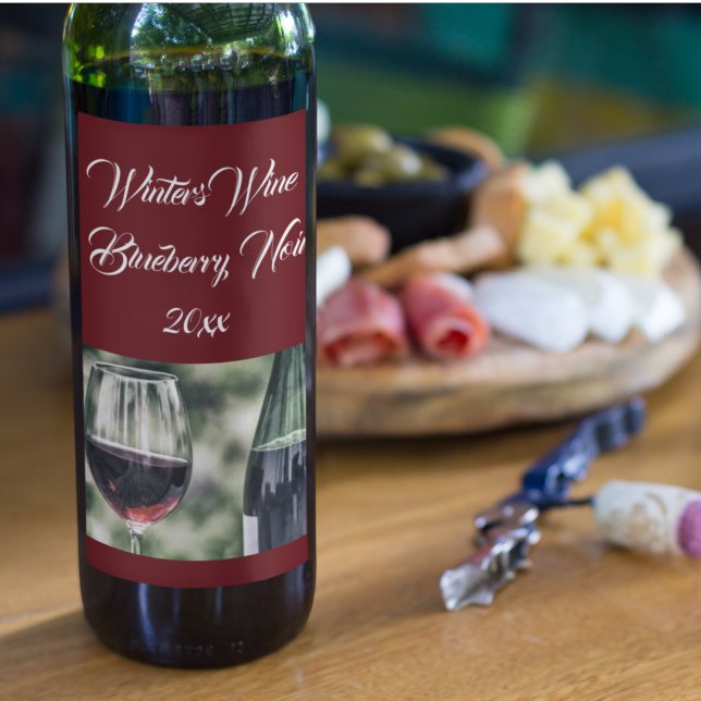 Personalised Cranberry Red Wine Bottles | Photo Wine Label (Creator Uploaded)