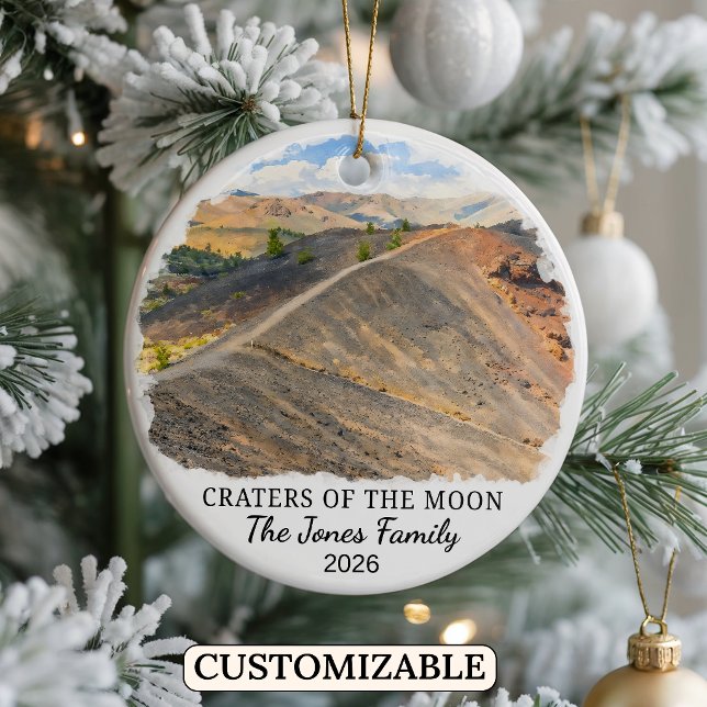 Personalised Craters of the Moon National Monument Ceramic Tree Decoration (Creator Uploaded)