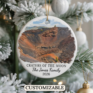 Personalised Craters of the Moon National Monument Ceramic Tree Decoration