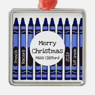 Personalised Crayon School Year Ornament