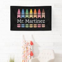 Personalised Crayon Teacher Name Cute Back School