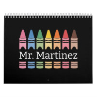 Personalised Crayon Teacher Name Cute Back School