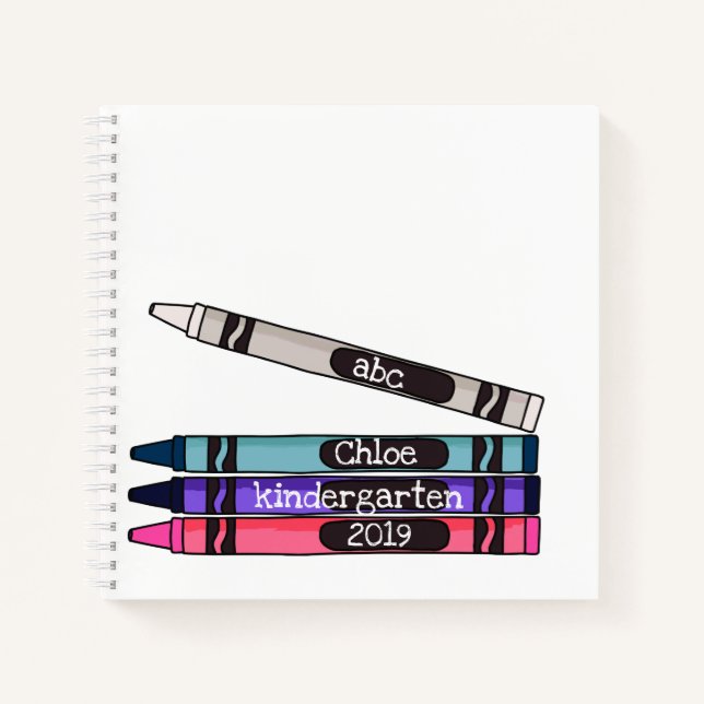 Personalised Crayons Notebook (Front)