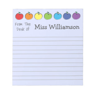 Personalised Crayons Teacher Appreciation Gift Notepad