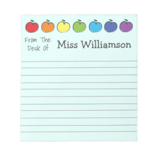 Personalised Crayons Teacher Appreciation Gift Notepad