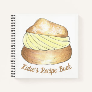 Personalised Cream Puff Pastry Recipe Chef Kitchen Notebook