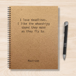 Personalised Create Your Future Motivational Quote Notebook