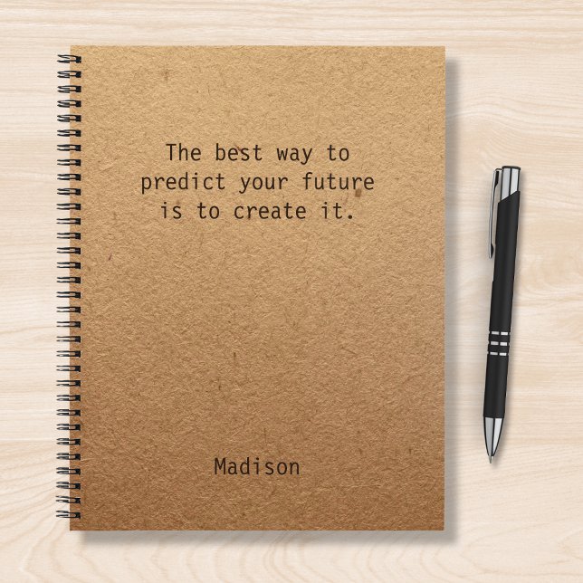 Personalised Create Your Future Motivational Quote Notebook (Creator Uploaded)