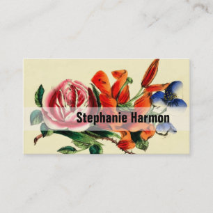 Personalised Create Your Own Vintage Floral Business Card