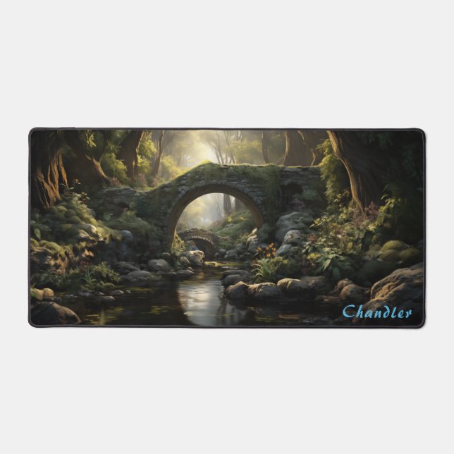 Personalised Creek in the Forest Desk Mat  (Front)